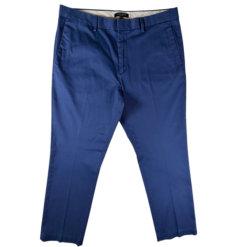 Banana Republic Aiden Chino Slim Fit Stretch Cotton Magical Blue Men's 36x32